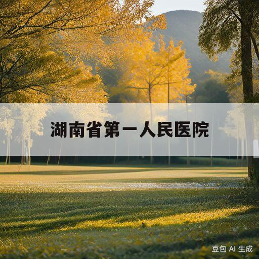 湖南省第一人民医院(湖南省第一人民医院网上挂号)